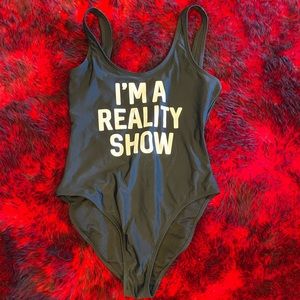 black one piece swimsuit